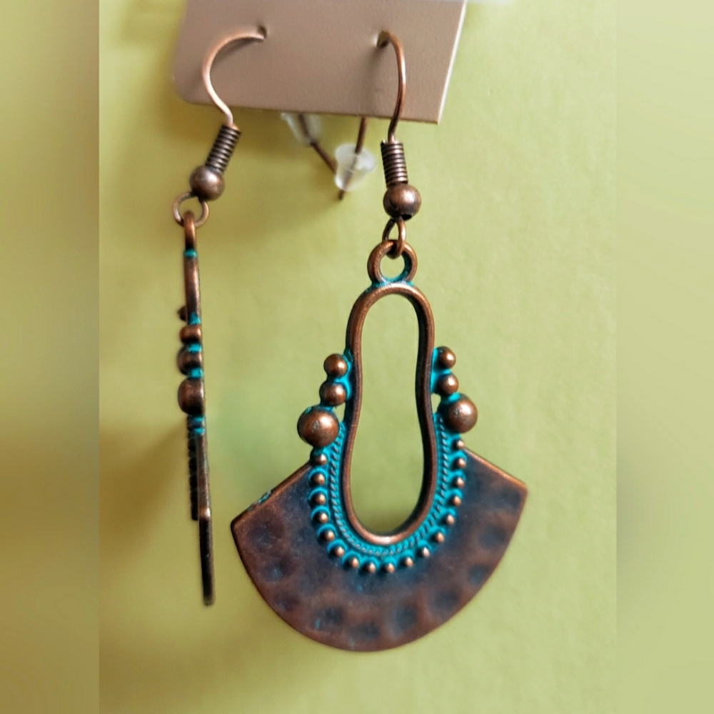 Geometric Vintage Folk Charm Earrings